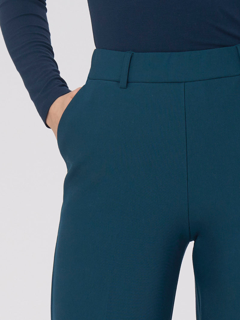 Pantalone cropped in tessuto Compact -  - Ragno