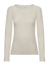 Tenderwool - Maglietta collo barchetta a manica lunga in misto lana e modal -  - Ragno