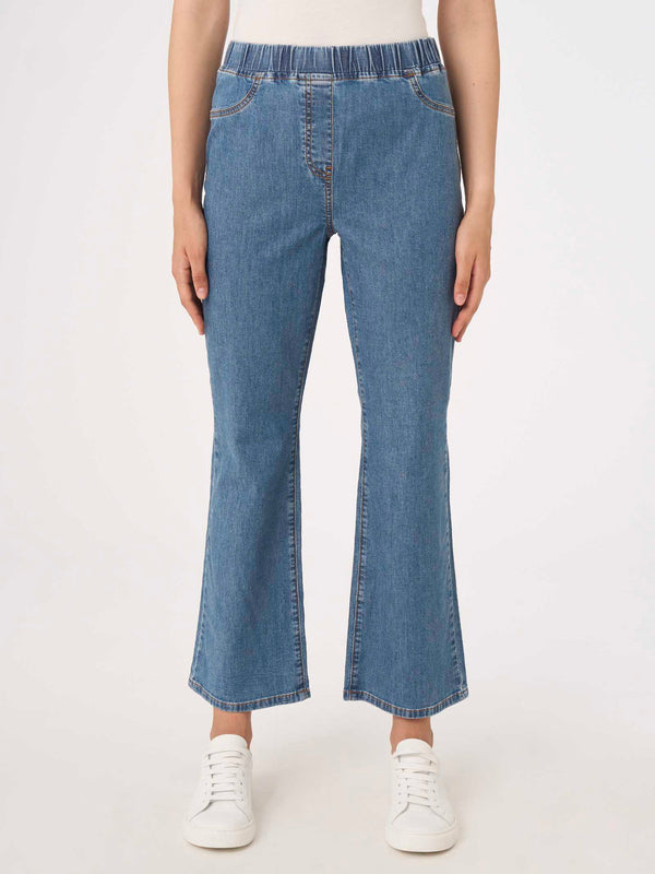 Jeans Flare in Denim Eco Cotton - Ragno