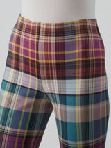 Pantalone a sigaretta in "Digital Wool" stampato tartan - Ragno