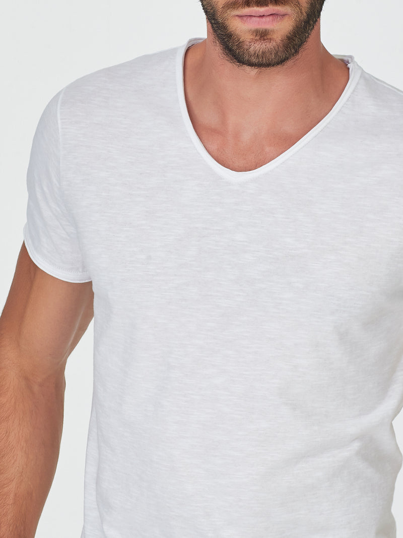 T-shirt in slub jersey di cotone - Ragno